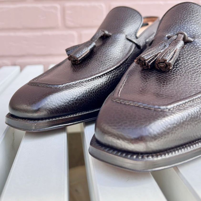 ◇未使用美品◇ enzo bonafe シュリンクレザー シボ革 タッセル