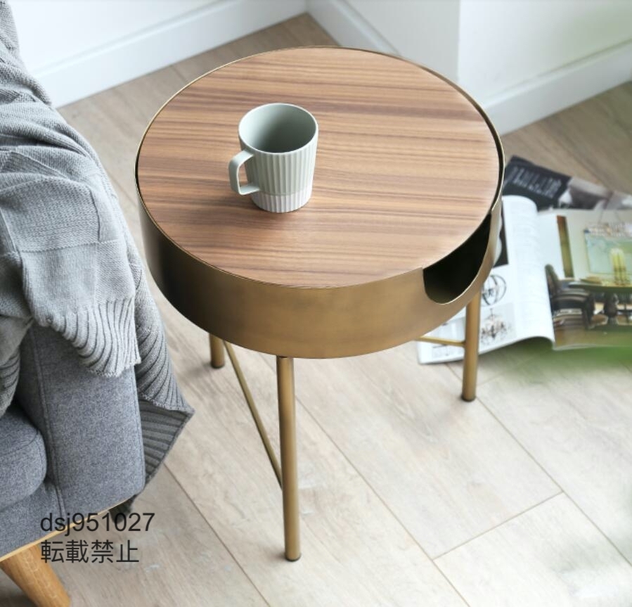 サイドテーブル コンソールテーブル最高級 玄関テーブル 花台 電話台 シンプル 丸卓 モダン リビングルーム