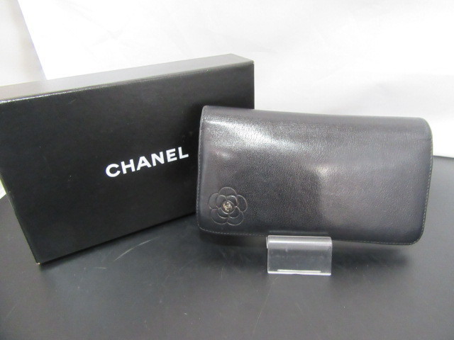 ◆CHANEL シャネル A46511 ココマーク レザー 長財布 財布 ウォレット 黒 ブラック 中古◆2997