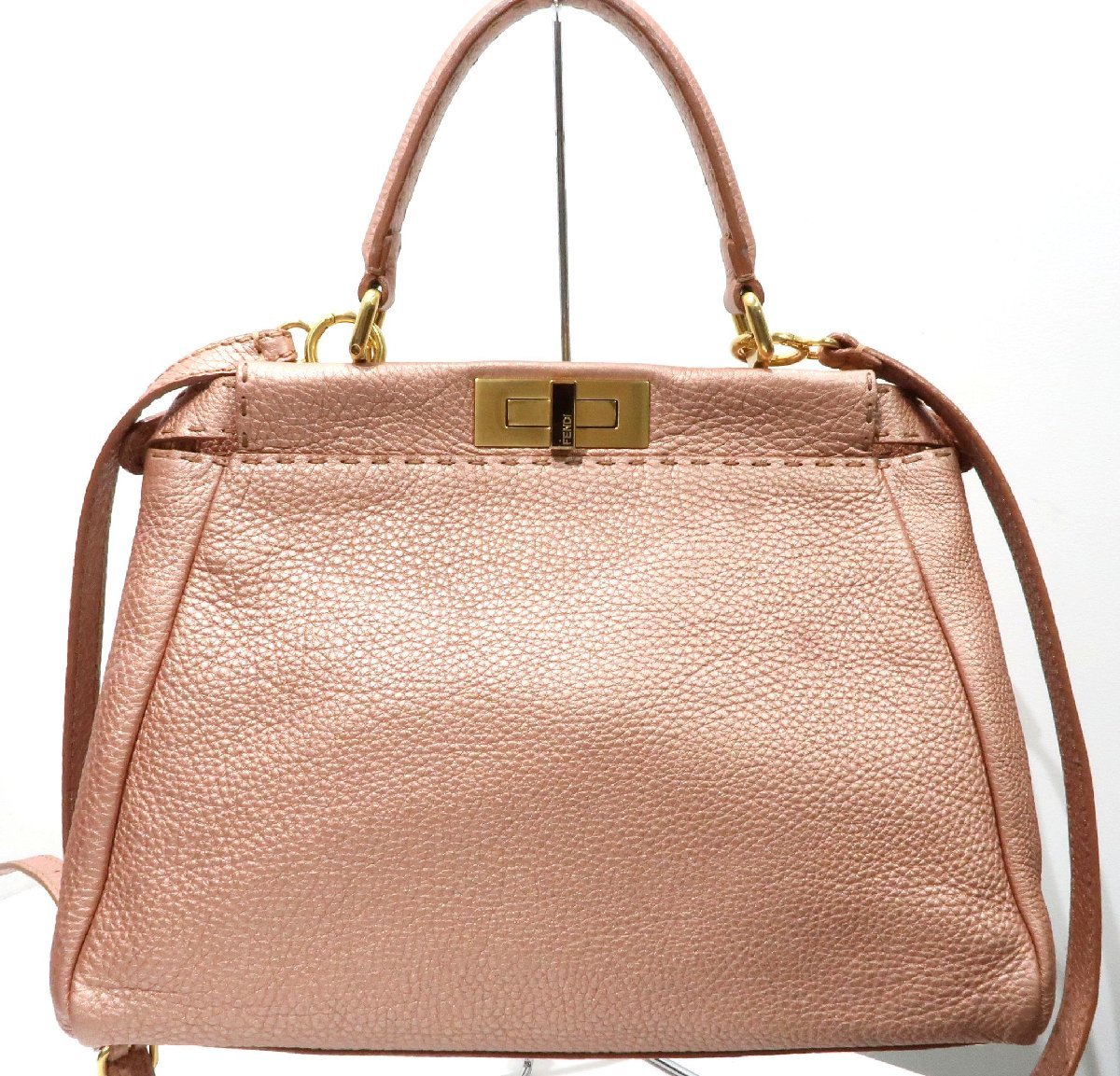 定価48万超 極美品 フェンディ 2WAYバッグ 8BN226 ピーカブー ピンク