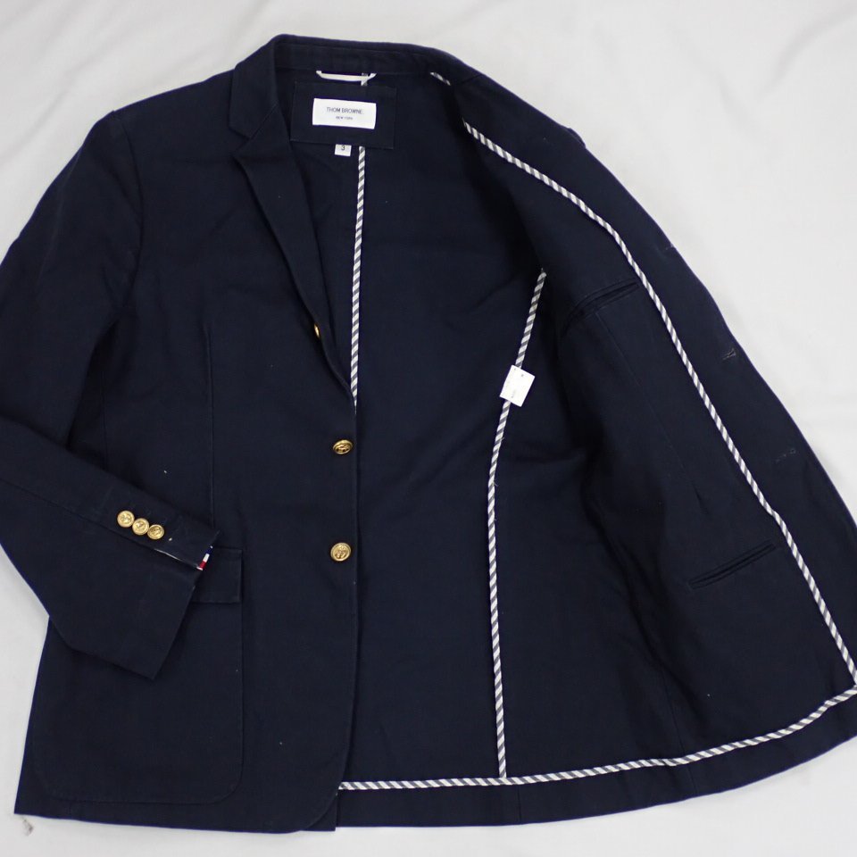 ☆THOM BROWNE/トムブラウン 段返り3B シングルスーツ 3/メンズM・XL