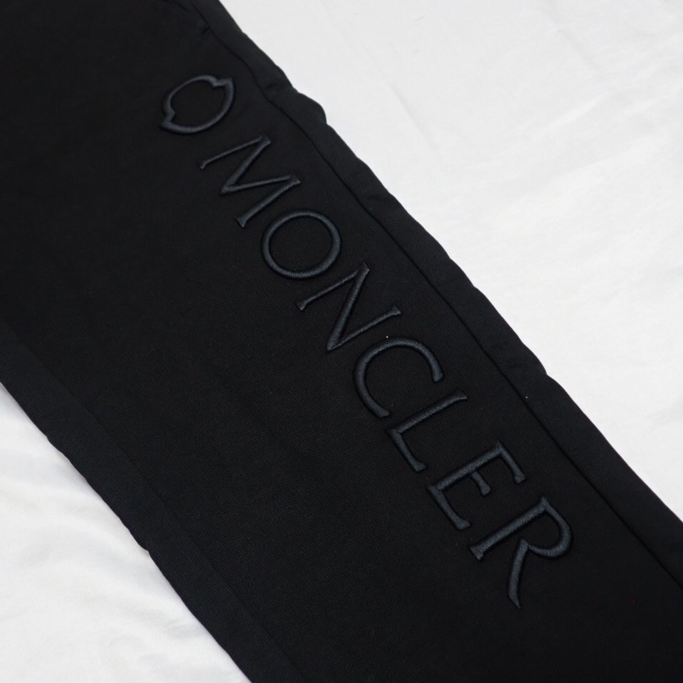 ★未使用 MONCLER/モンクレール PANTALON スウェットパンツ S/メンズM相当/ブラック/コットン100%&1843300014の画像6