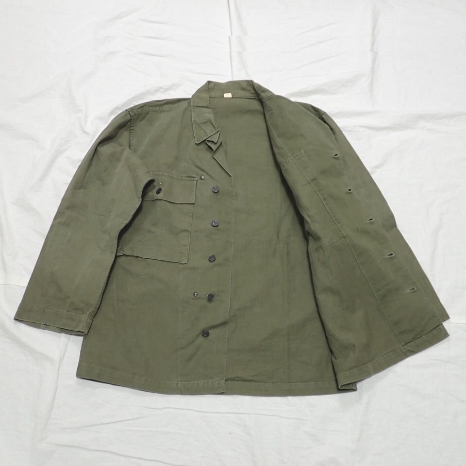 ストレッチ ☆米軍実物 40s US ARMY M43 HBTシャツジャケット 38R
