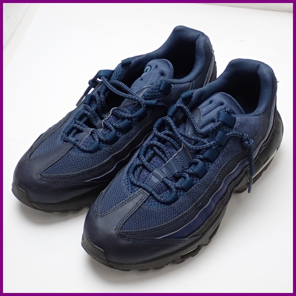 ■NIKE/ナイキ AIR MAX/エアマックス 95 ESSENTIAL スニーカー メンズ26.5cm/ネイビー系/749766-400&1859100007の画像1