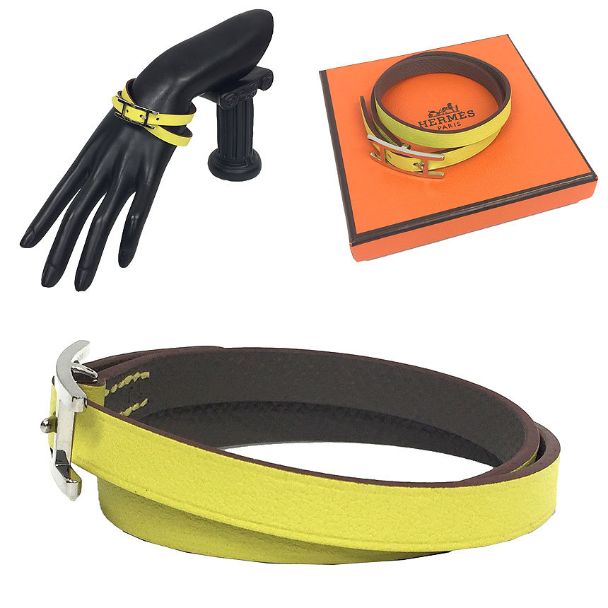取寄商品 HERMES HERMES エルメス レザー ブレスレット ビーアピ ドゥ