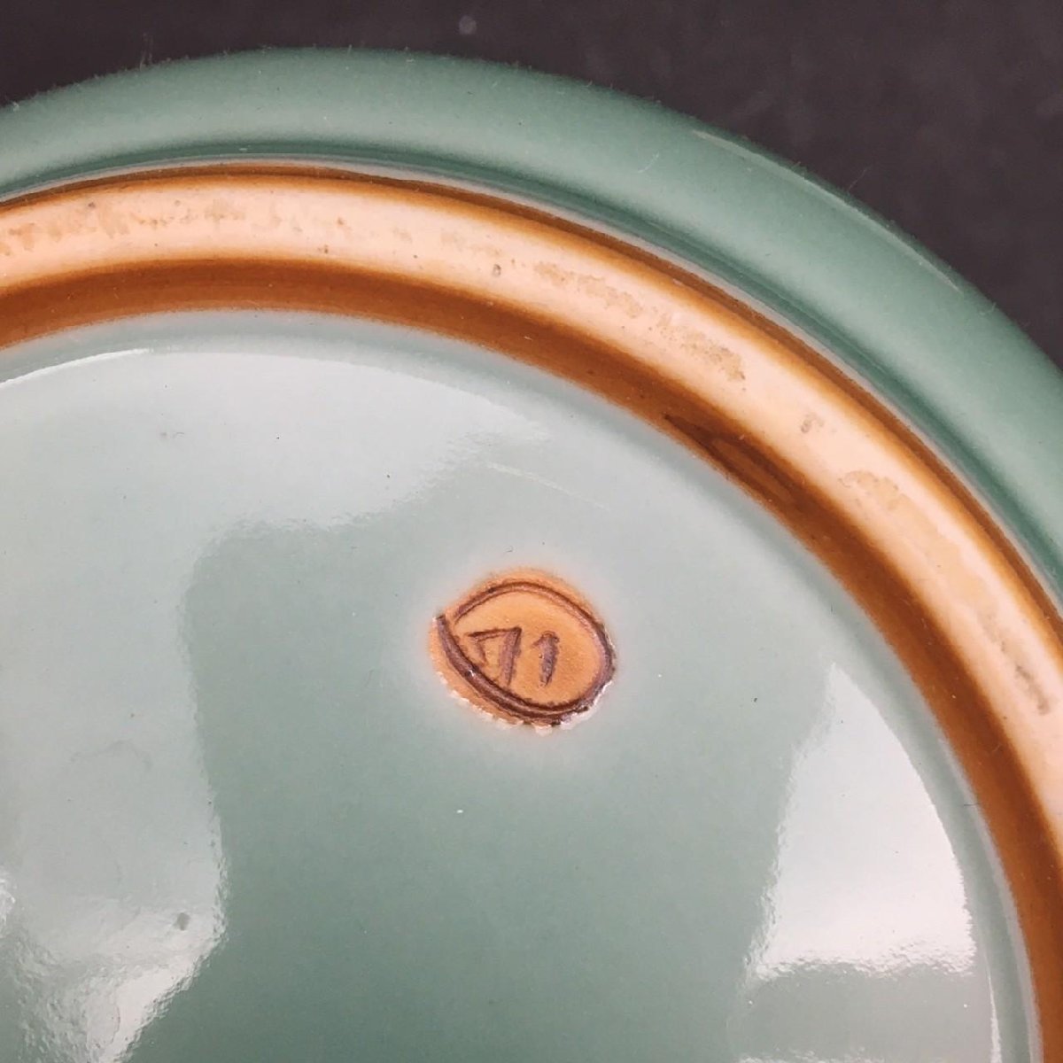 FG0227-39-3-4 飛青磁 水指 茶道具 H16cm 工芸品 口径9.5cm 中国 陶芸