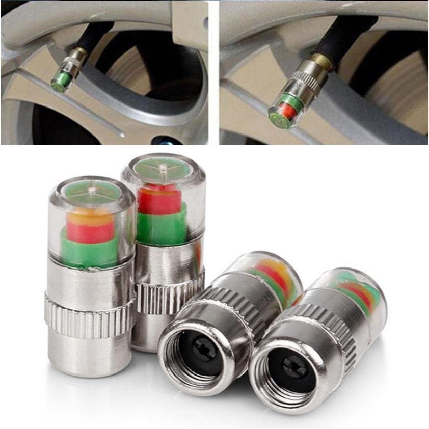 4 piece set! easy installation! tire. empty atmospheric pressure . usually monitoring air check valve(bulb) alert tire valve cap analogue empty atmospheric pressure sensor 