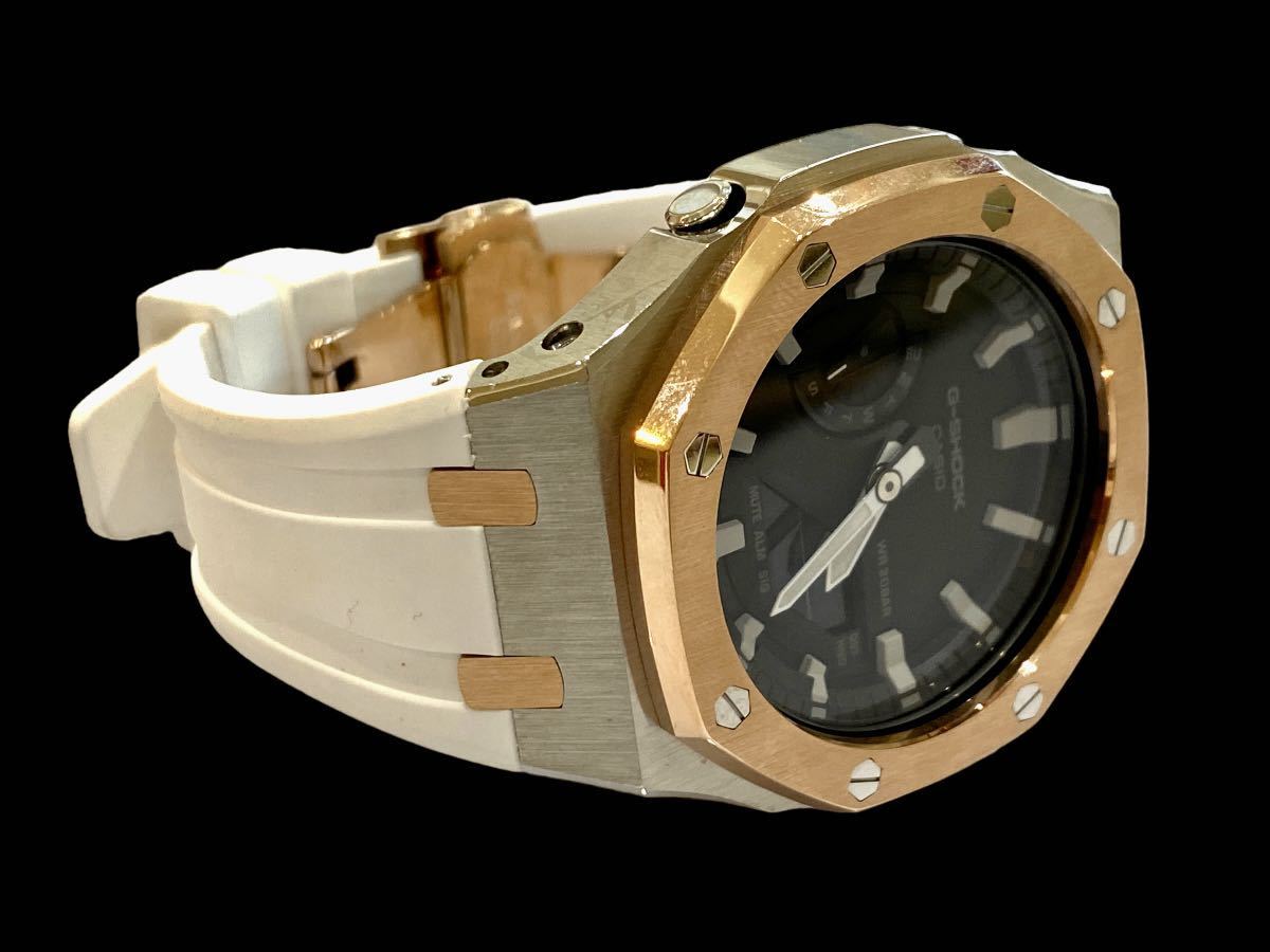 本体付き】G-SHOCK GA-2100付き ラバーベルトセット メタル カシオーク
