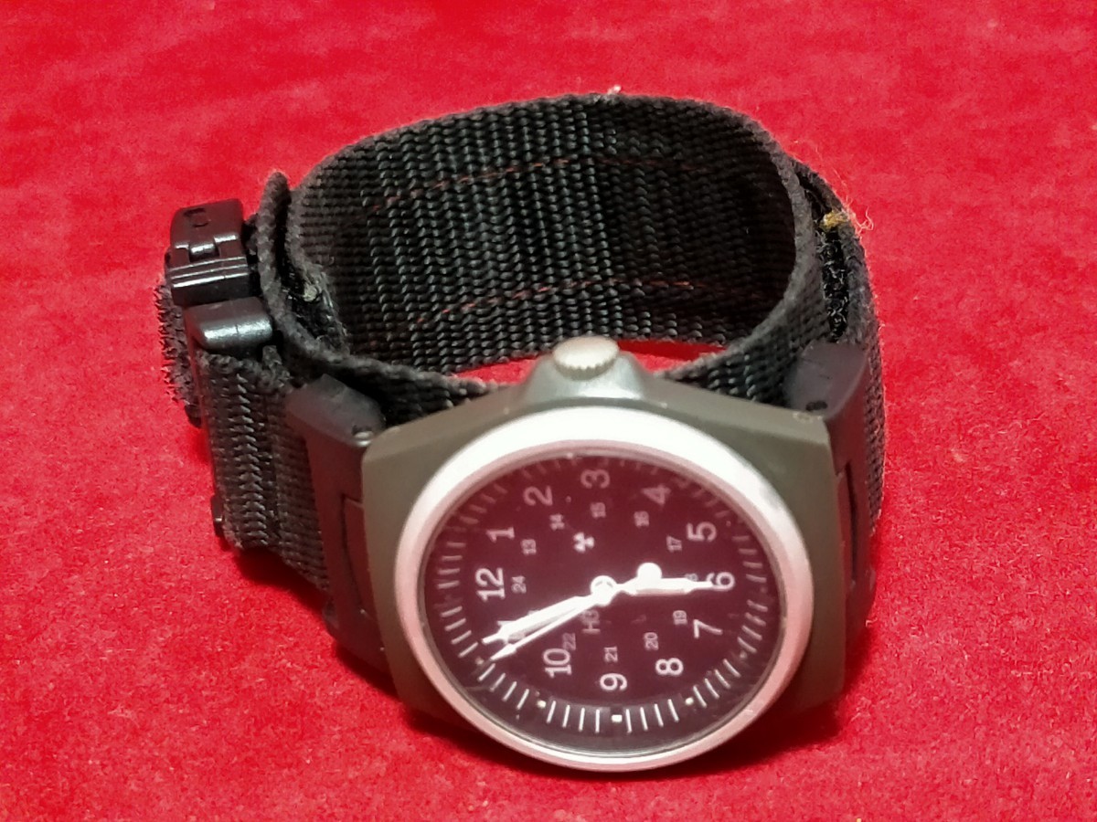  rare wristwatch stocker &ie-ru America military hand winding Sandy 490 operation goods /