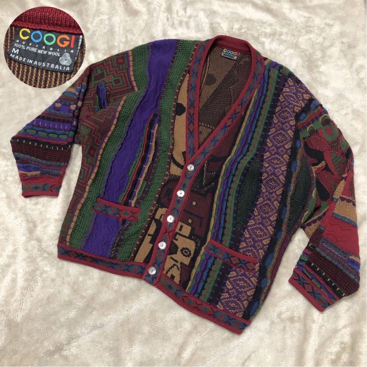 COOGI クージー ％ WOOL 3D ニット セーター カーディガン