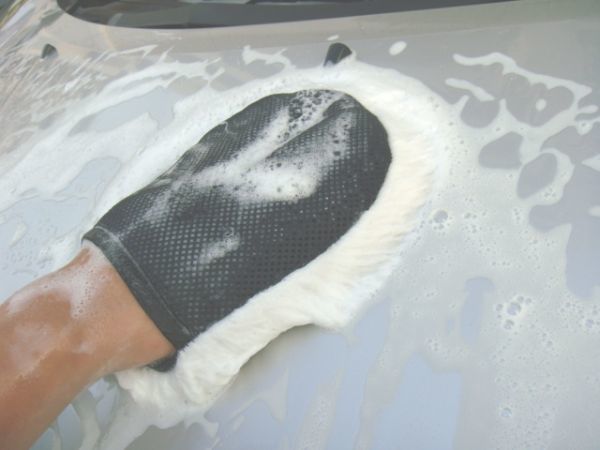 ムートングローブ　洗車ミートン　天然羊毛　毛高３１mm 　泡洗車 ２個セット　当日発送_31ｍｍあるから泡をたっぷり吸いこみ