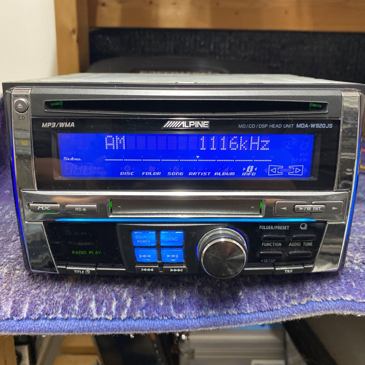 ALPINE CD/MDプレーヤー　MDA-W920JS ジャンク