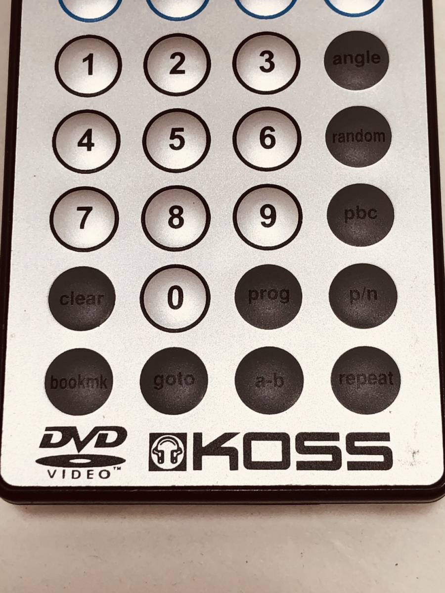 【KOSS リモコン DQ57】送料無料 動作保証 DVD リモコン_画像2