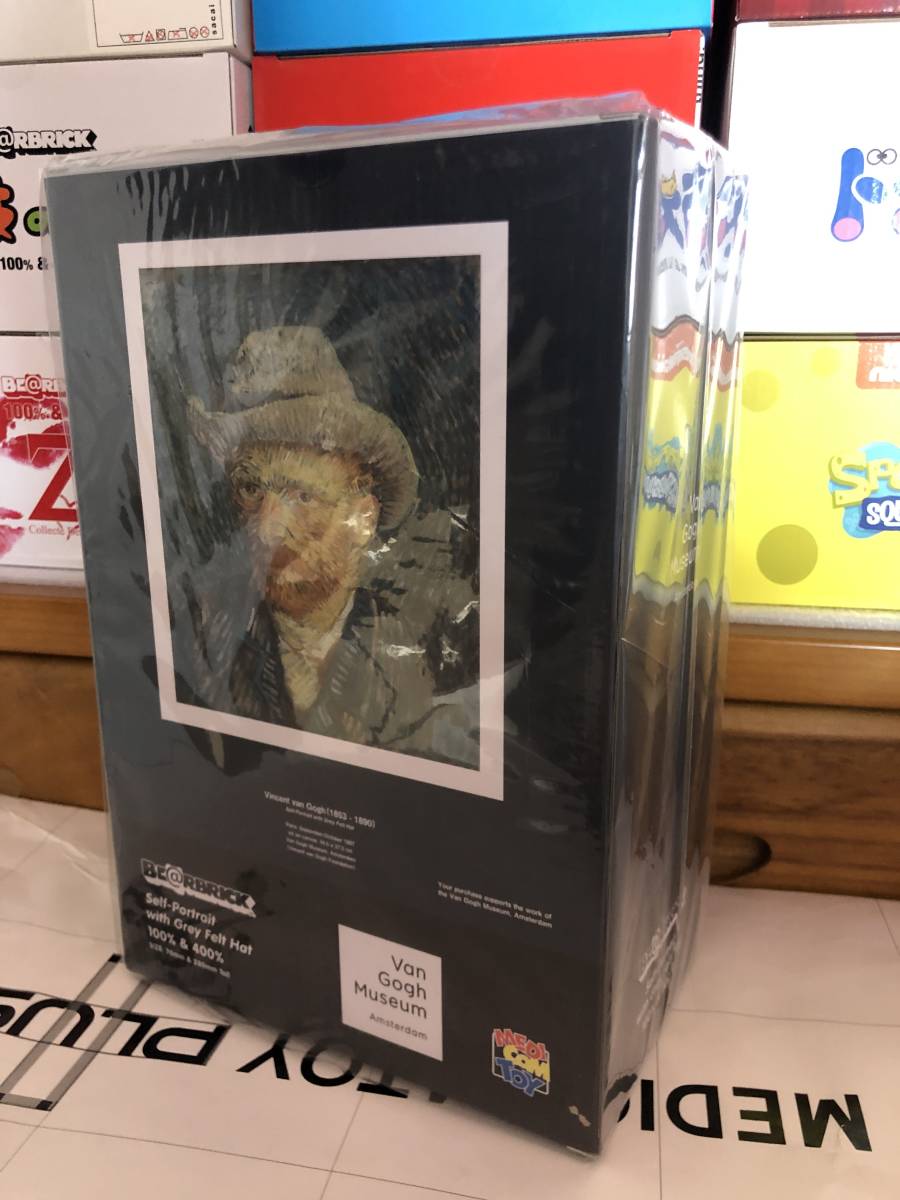 新品即決 BE@RBRICK「Van Gogh Museum」Self-Portraitwith Grey Felt Hat 100％ & 400％　ベアブリック