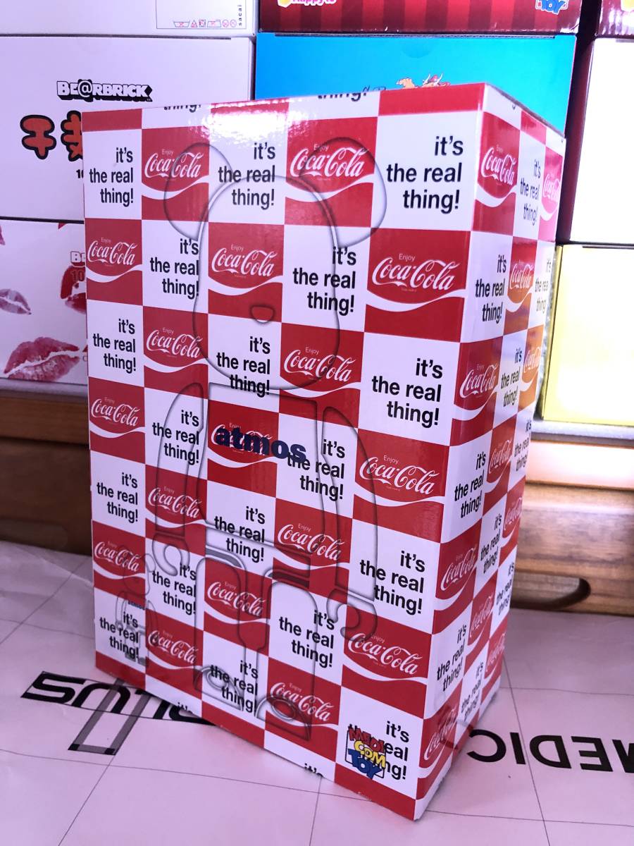 新品即決 ATMOS BE@RBRICK COCA-COLA CHECKERBOARD 100％ & 400％　ベアブリック