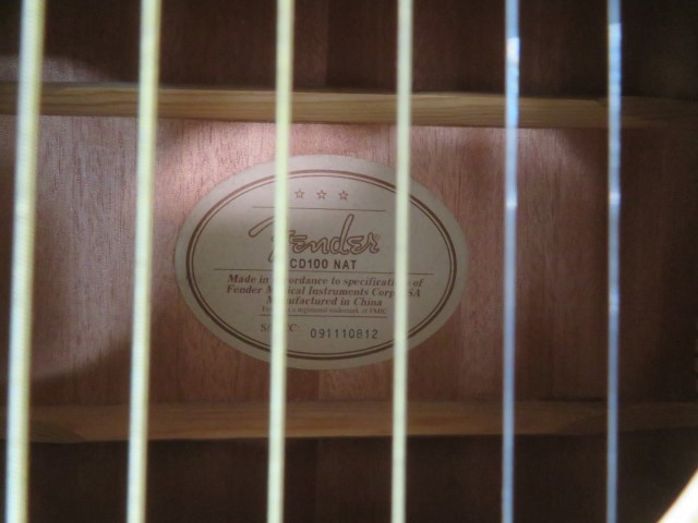 ☆Fender CD100NAT アコースティックギター アコギ フェンダー CD-100 NAT ソフトケース付き USED 65819☆！！の画像3