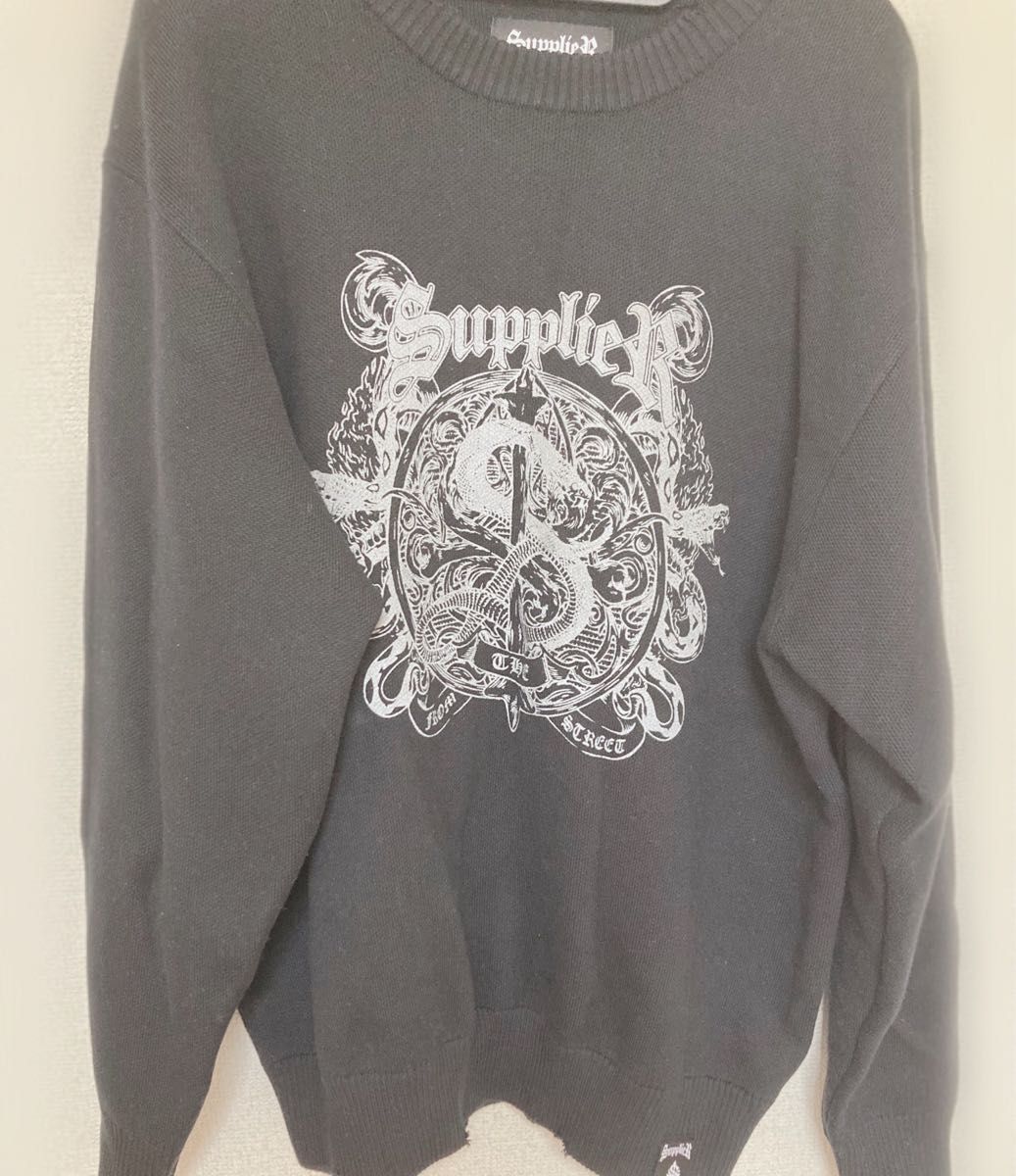 UNISEX S/M SUPPLIER(サプライヤー) SNAKE EMBLEM KNIT ニット