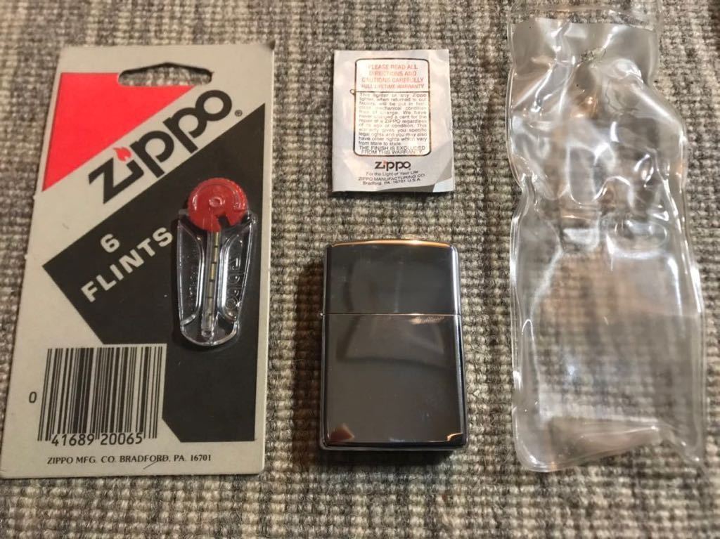 未使用！デッドストック 1995年 6月製造 zippo オイルライター シルバー 鏡面 ツヤあり シンプル ZIPPO ジッポ