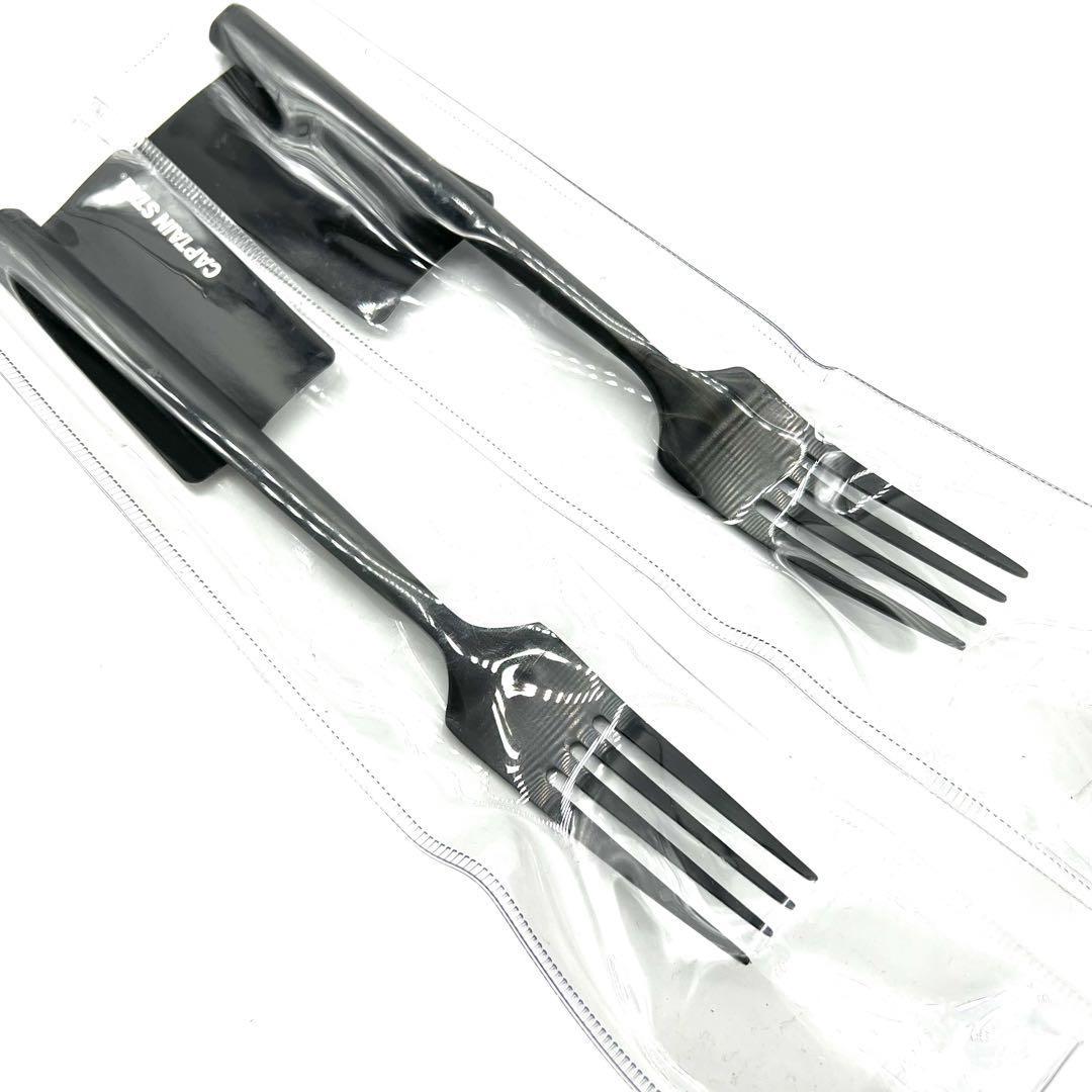  new goods unused CAPTAIN STAG Hexagon titanium Fork pair camp outdoor cutlery field stylish cooking picnic 