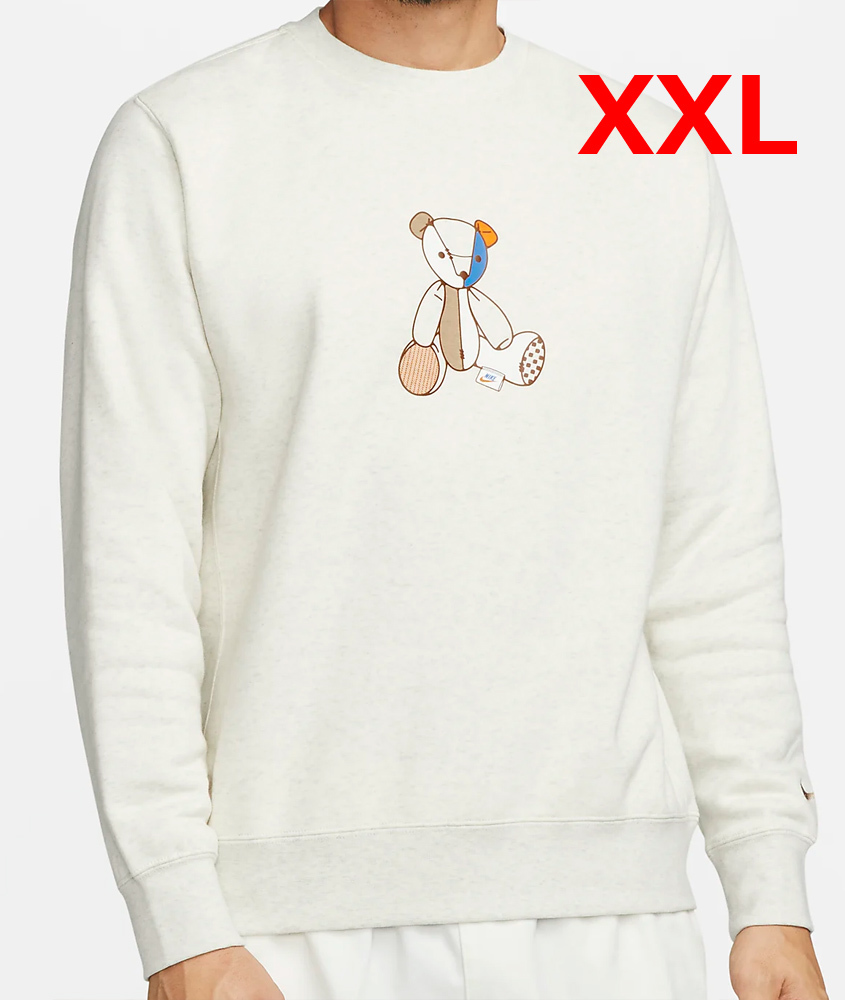 XXL NIKE テディベアメンズクルーネック スウェットシャツ 白 DZ4695