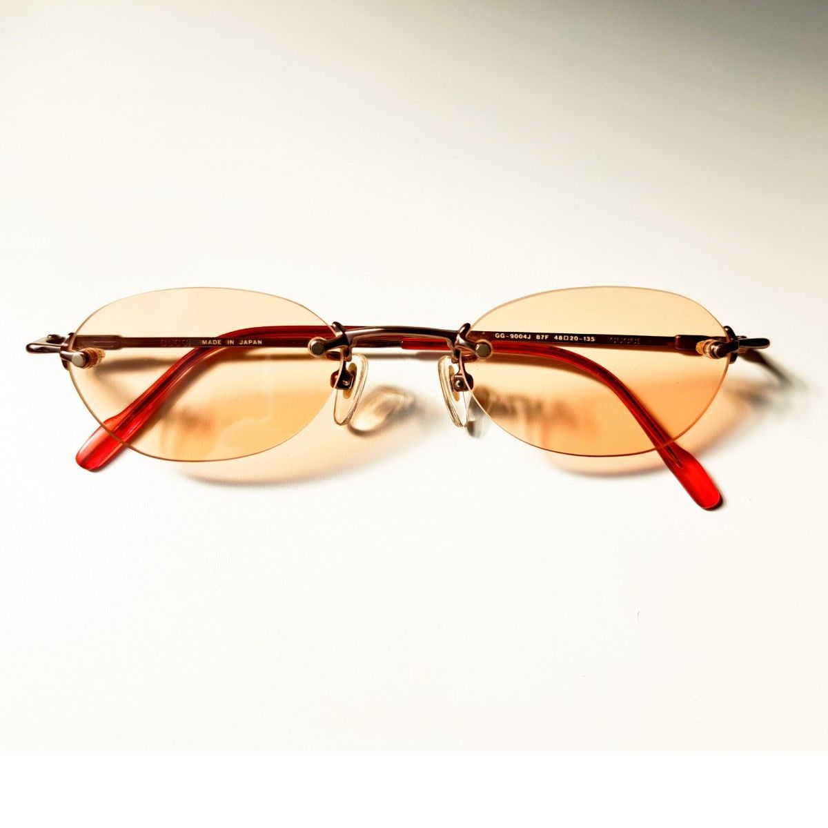 縁なし【GUCCI】ノンフレームサングラス【度なし】グッチふちなし軽量