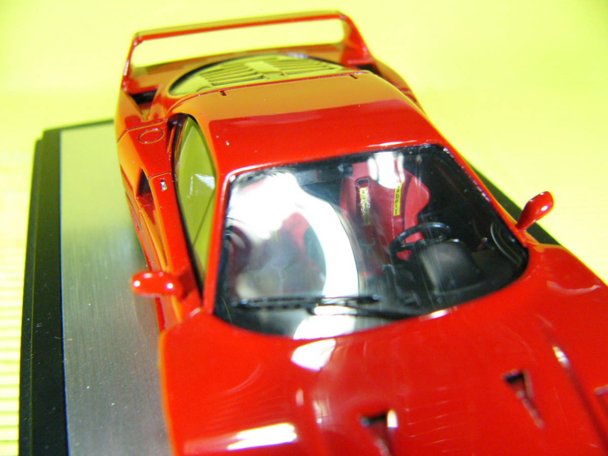 レッドライン 1/43 フェラーリ F40 1988 赤 Red Line ジャンク (最安送料レタパ520円)_フロントウィンドウに僅かな歪みあり