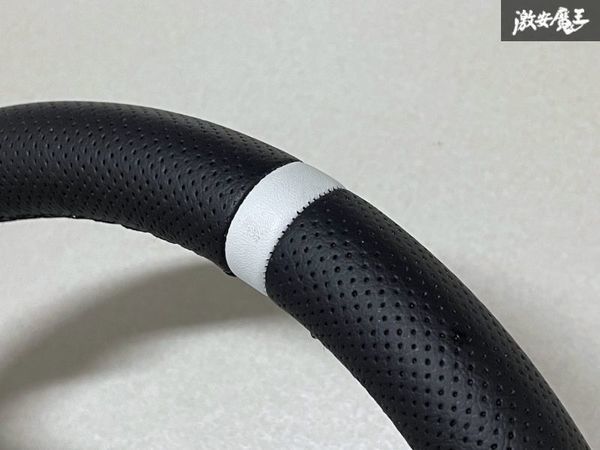 ☆Z.S.S. スポーツ ステアリング 330φ 330mm パンチング レザー調 フラットタイプ 新品 即納 在庫有り 汎用 ミニ アバルト 500 595 ZSS_画像5