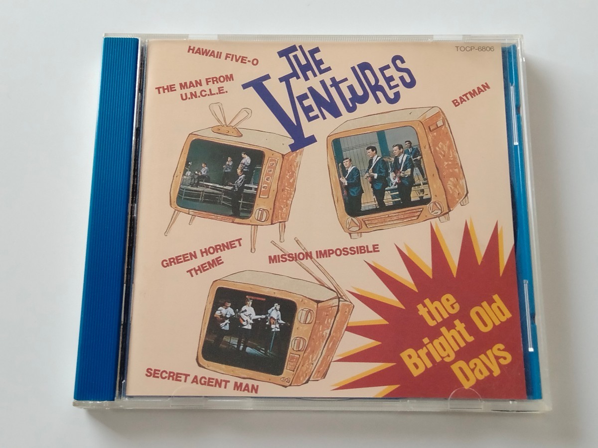 The Ventures / The Bright Old Days-懐しのTV主題歌集 CD 東芝EMI TOCP6806 91年青トレー盤,スパイ大作戦,秘密諜報員,妖精コマネチ,BATMANの画像1