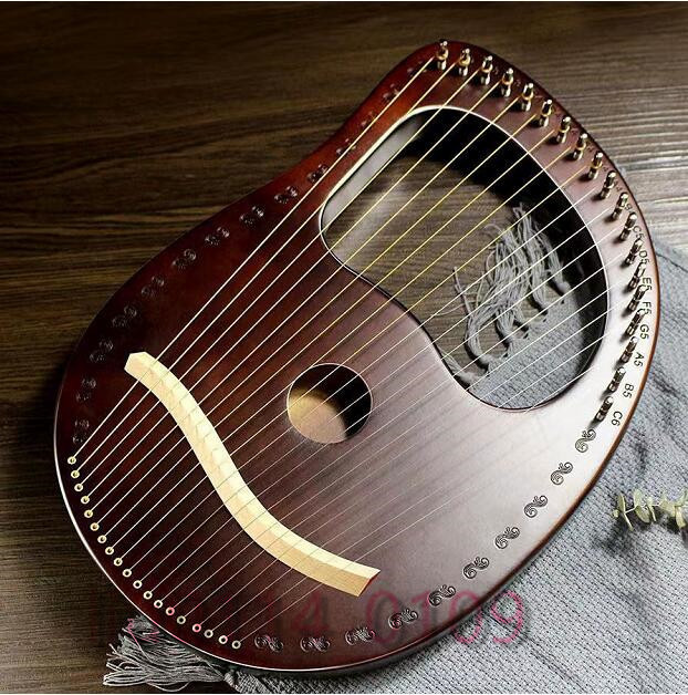 極上品◆ハープ ハープ 楽器 ライアー楽器 竪琴 19トーン リャキン 木製ハープ