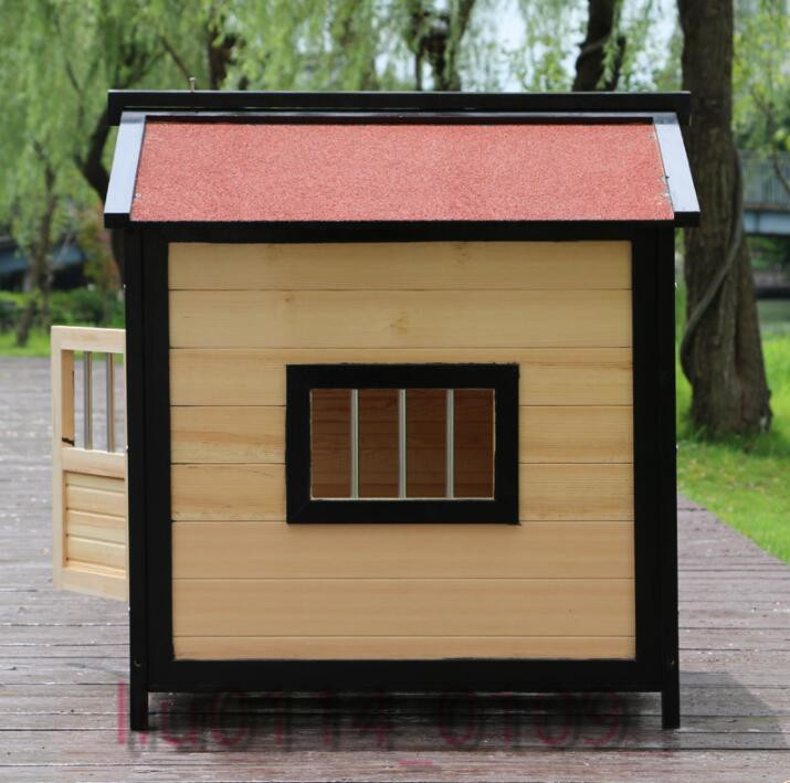 品質保証☆屋外用犬小屋 豪華別荘 組立式 松の木 木製 犬小屋 ペット