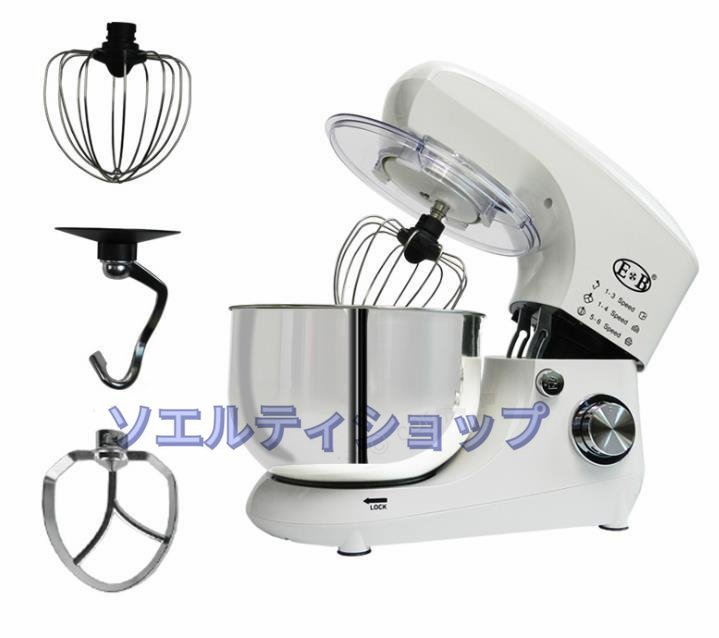 大好評★業務用ミキサーキプロスター5L、6段階のスピード調節機能。プラネタリーミキシングにより、均一なミキシング可能 混ぜ/泡立て