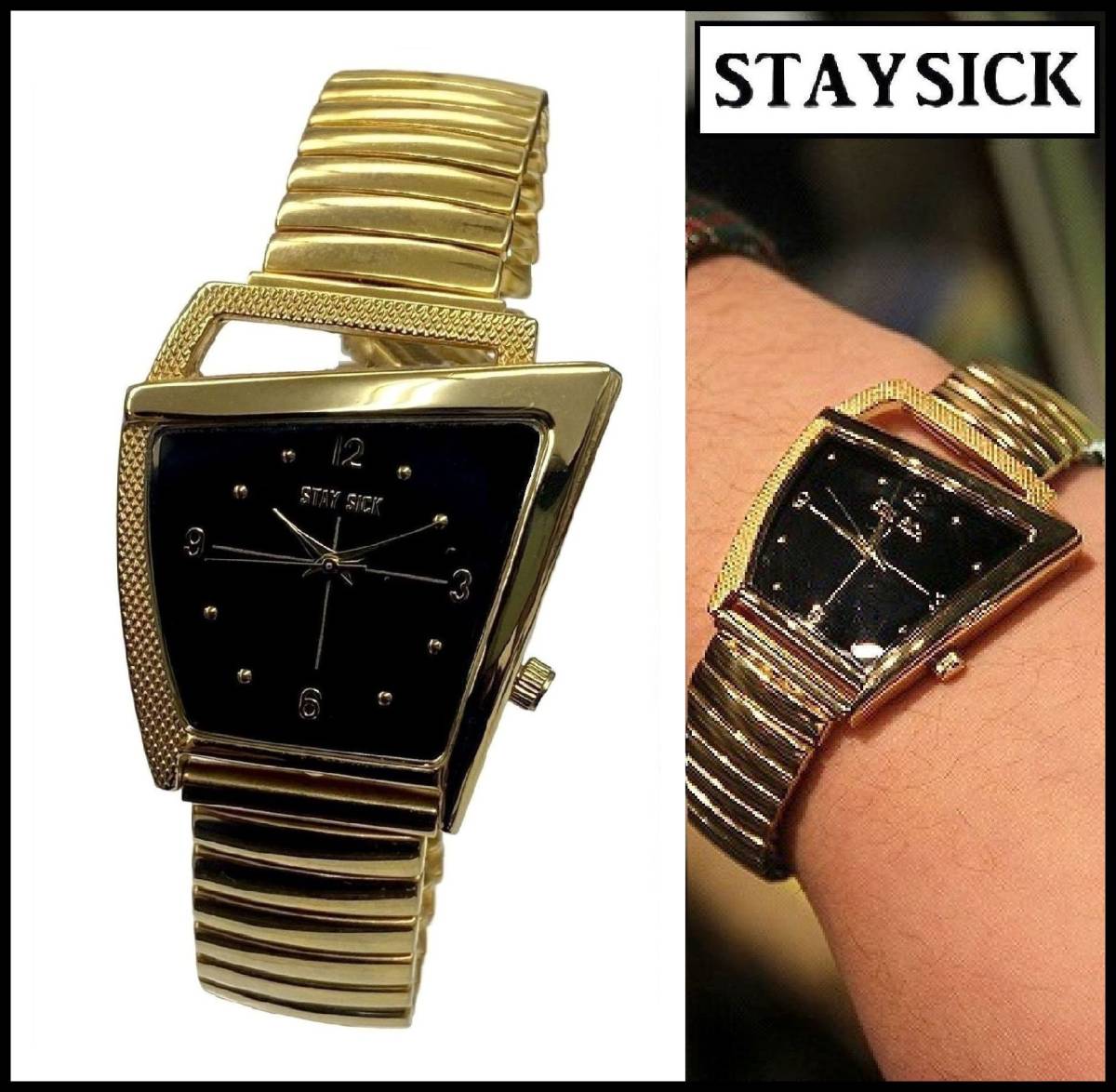 カーキ×インディゴ STAYSICK WRISTWATCH フライト ベンチュラ 腕時計