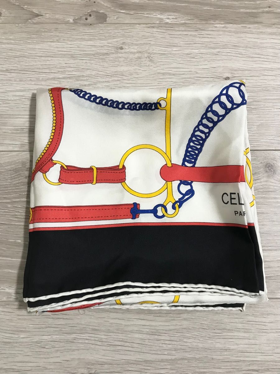 【美品】CELINE セリーヌ 総柄 大判 スカーフ ストール ショール 大判スカーフ CELINE セリーヌ スカーフ