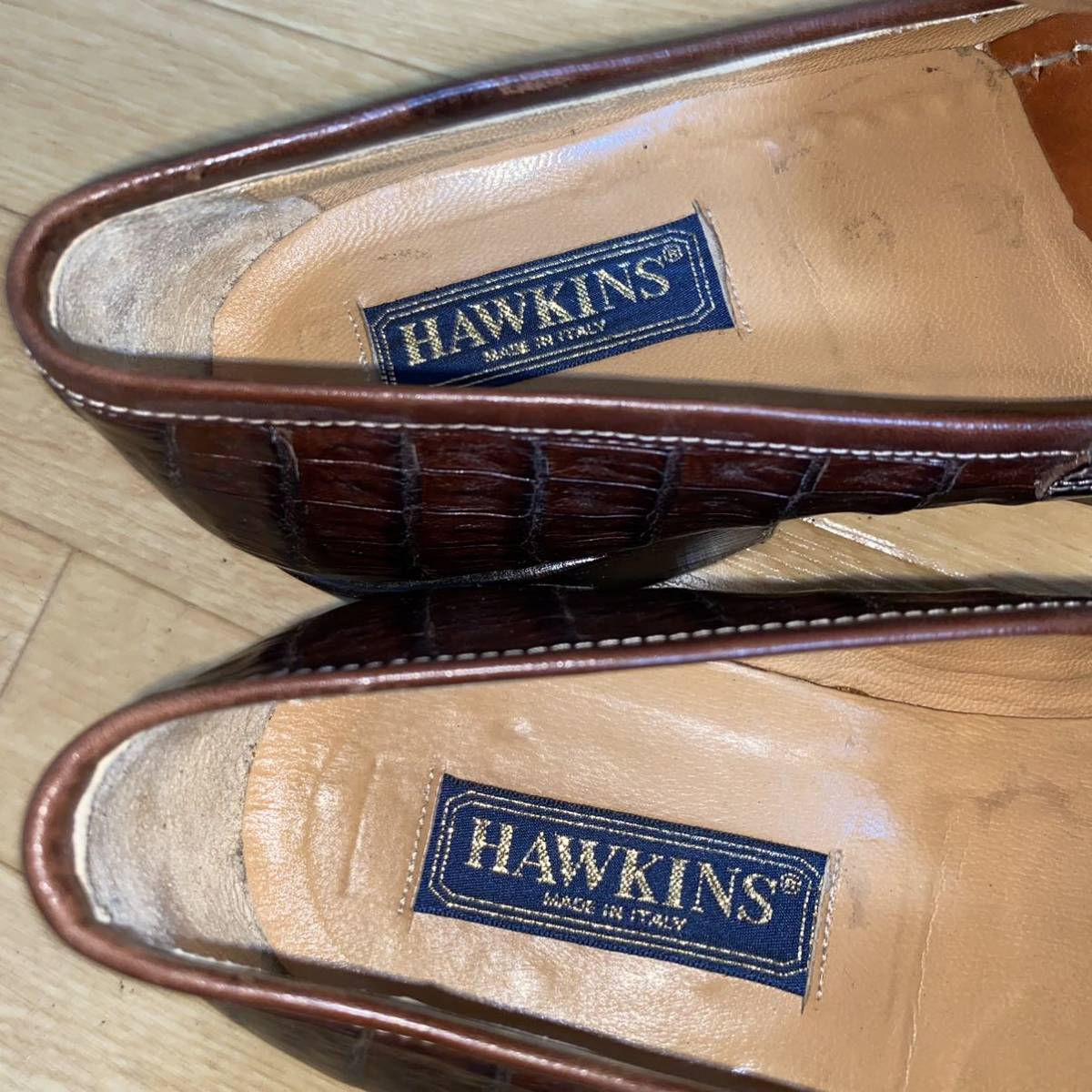 HAWKINS クロコダイルレザー コインローファー イタリア製 size7H