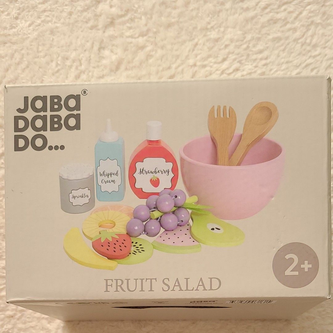 JaBaDaBaDo 木製　おままごと　フルーツサラダ　スプーン　フォーク　FRUIT SALAD　 知育玩具　マザーガーデン