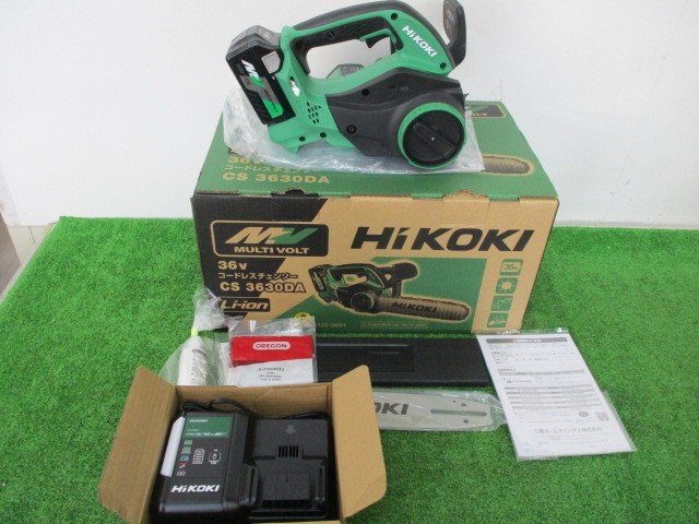 HiKOKI (ハイコーキ) コードレスチェンソー マルチボルトシリーズ 蓄電池1個仕様 CS3630DA(XP) 充電式工具 充電器 未使用品