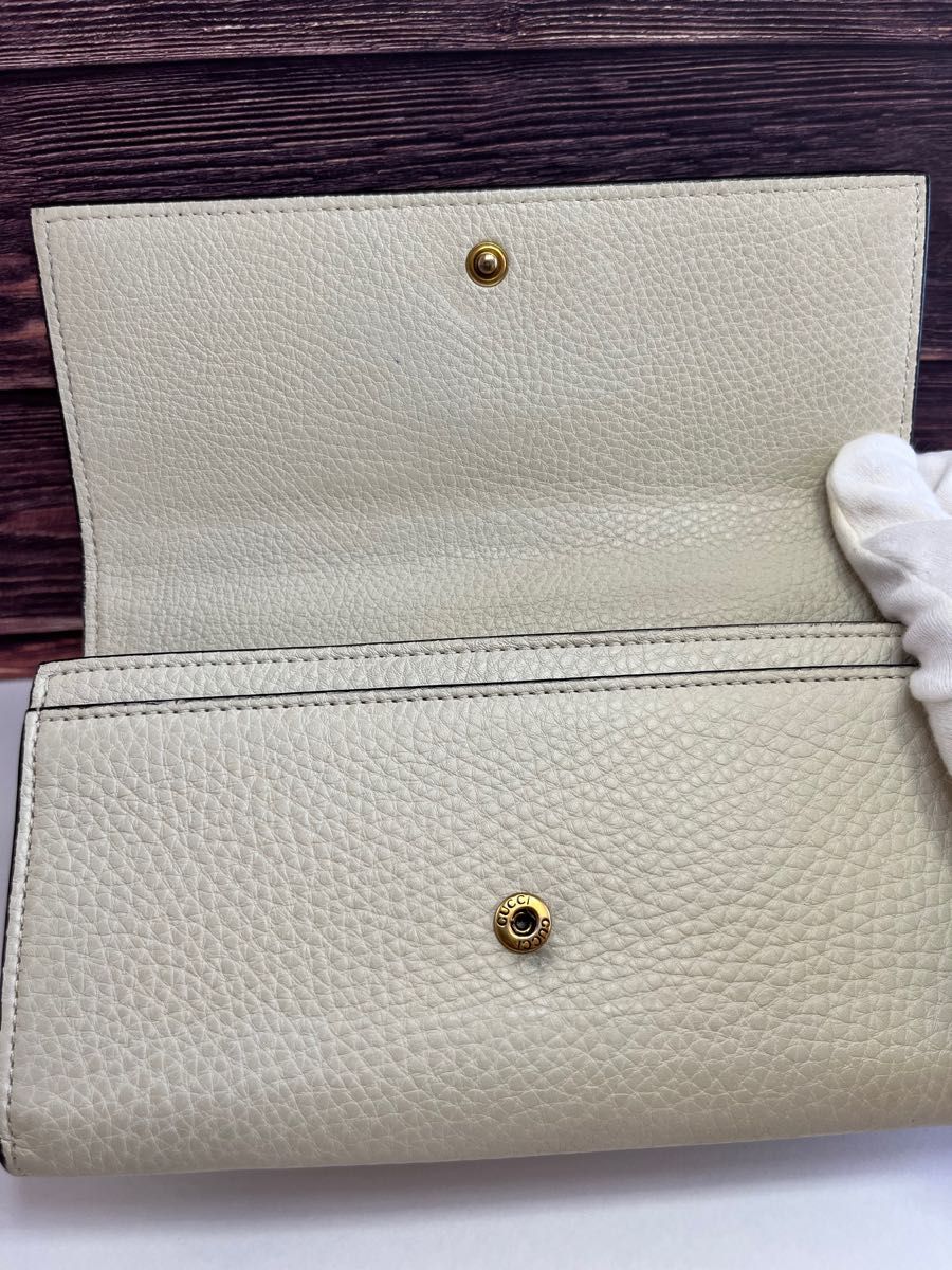 極美品】GUCCI 長財布 アニマリエ コンチネンタル ホワイト 454070-