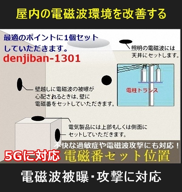 5G電磁波防御 過敏ストレス対策 有害電磁波ノイズ無害化シールドグッズ「電磁番AZ」６点セット・送料無料_画像5