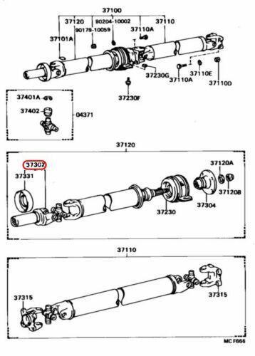 トヨタ純正 ヨークRR プロペラシャフト ユニバーサル ジョイントスリーブ T-803_画像3