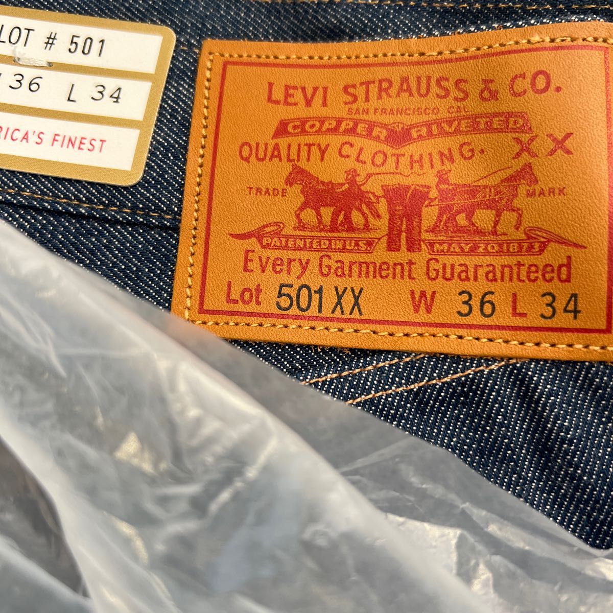 W36 LEVI’S VINTAGE CLOTHING WHITE OAK 1901 501 リーバイス ホワイトオーク 501本