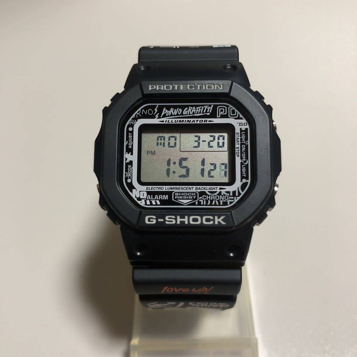 【美品】G-SHOCK × ポルノグラフィティ love up! ブラック DW-5600 20周年 コラボ_画像2