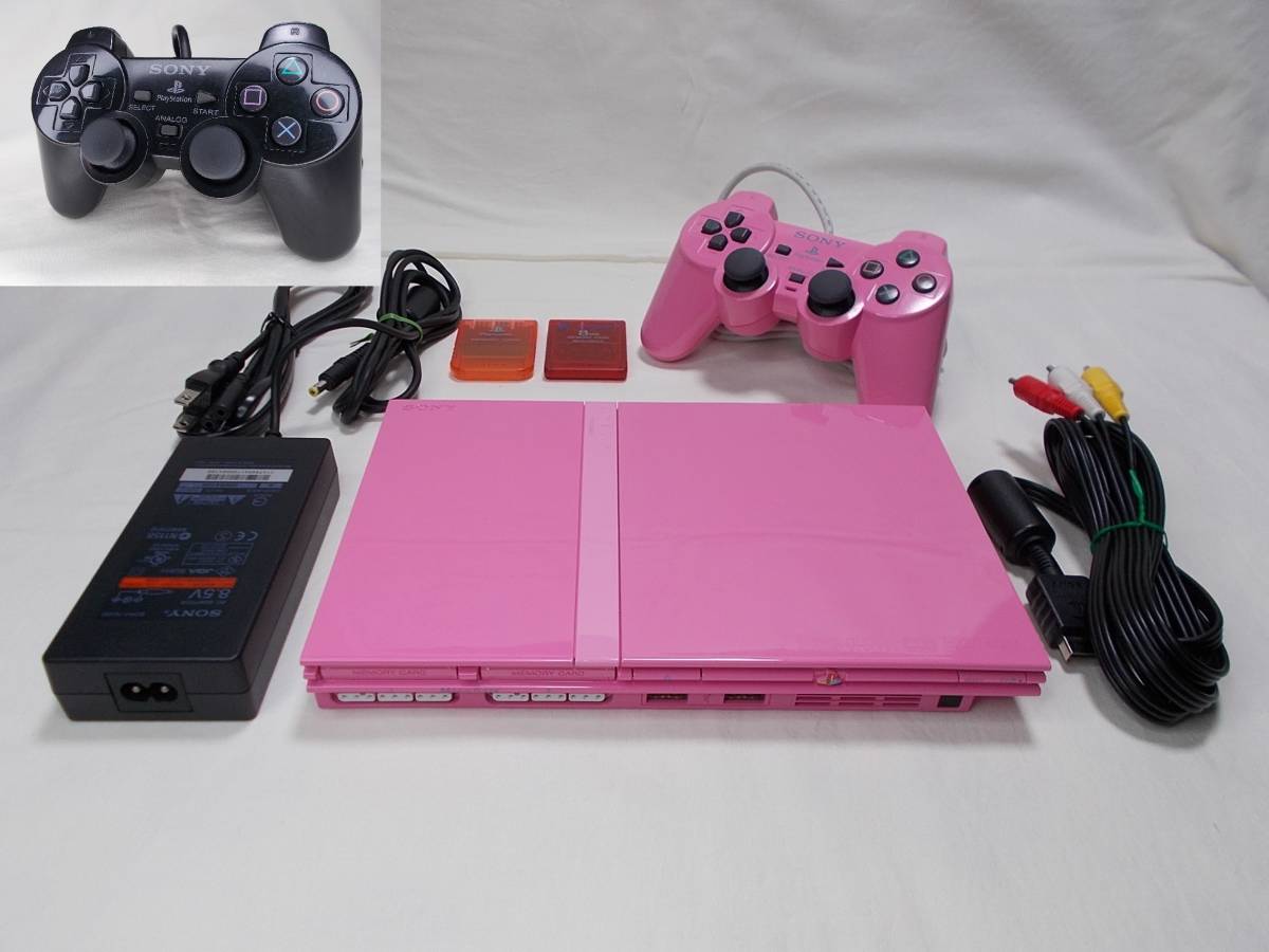 PS2 薄型 ピンク 一式 レンズ新品【リング傷対策 分解メンテ 90 PS2 薄型 ピンク 一式 レンズ新品【リング傷対策 分解メンテ 90