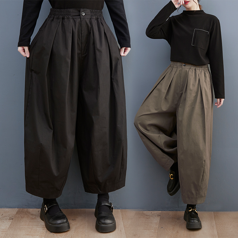 [ including in a package 1 ten thousand jpy free shipping ] spring * new work * casual * easy large size ** switch lady's * wide pants * sarouel pants * black 