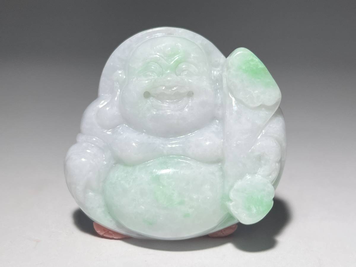 年末のプロモーション 天然和田玉翡翠手作り鯉と蓮の花掘り握り石