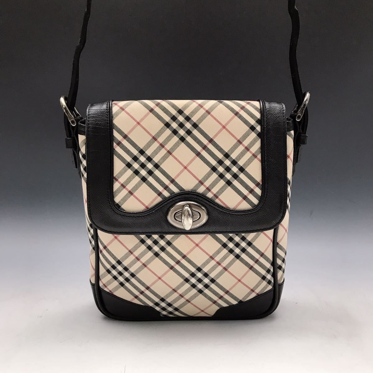 美品】BURBERRY バーバリー ショルダーバッグ チェック柄 ノバチェック