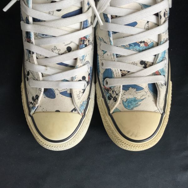 Disney×CONVERCE/コンバース★ミッキー柄/ディズニーコラボ/ハイカットスニーカー【23.0/白×水色】sneakers/Shoes/trainers◆WB77-10_画像9