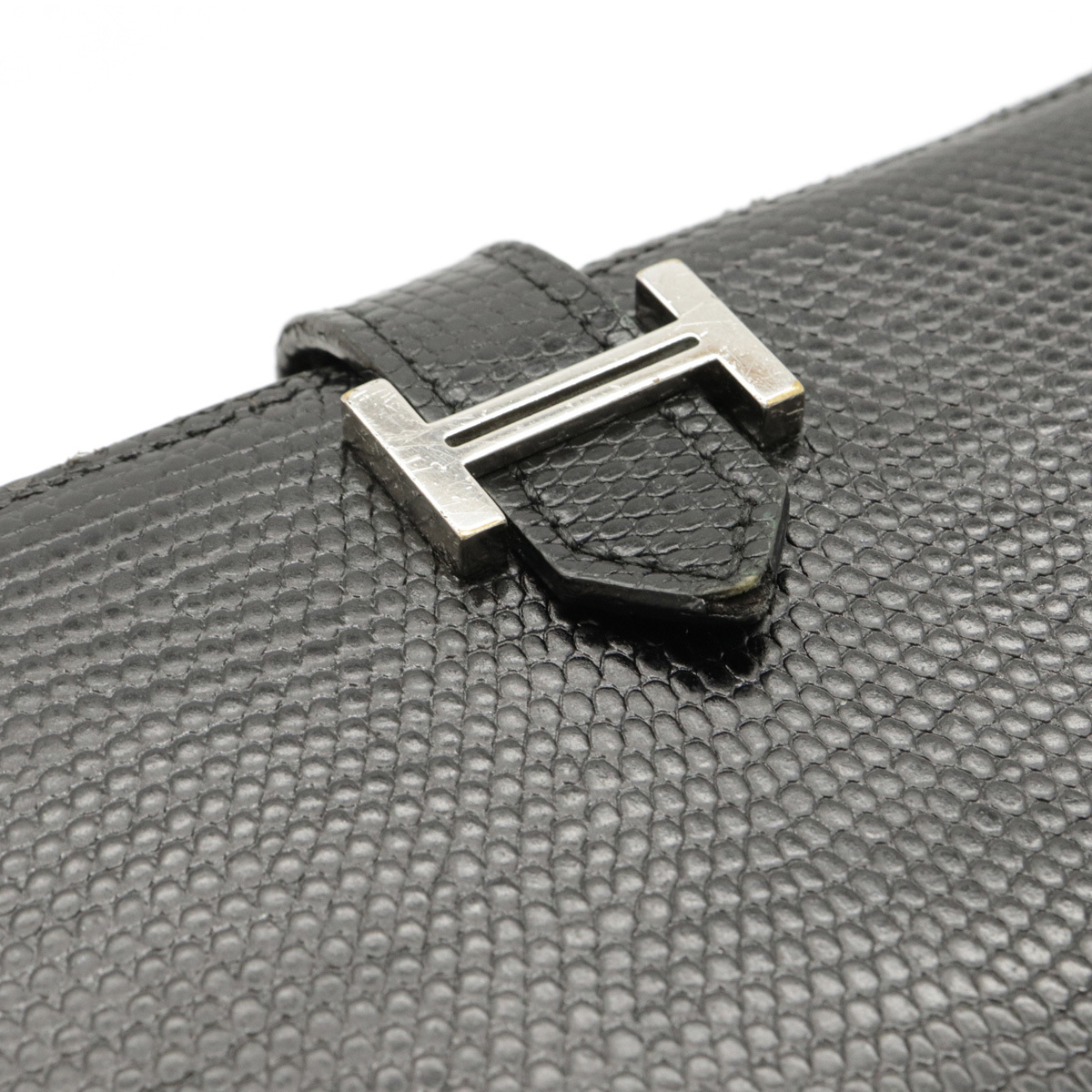 HERMES エルメス ベアンスフレ 2つ折り長財布 二つ折り長財布 リザード
