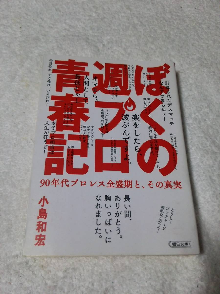 ぼくの週プロ青春記　　小島和宏　　　朝日文庫　　　　初版　　　　プロレス_画像1