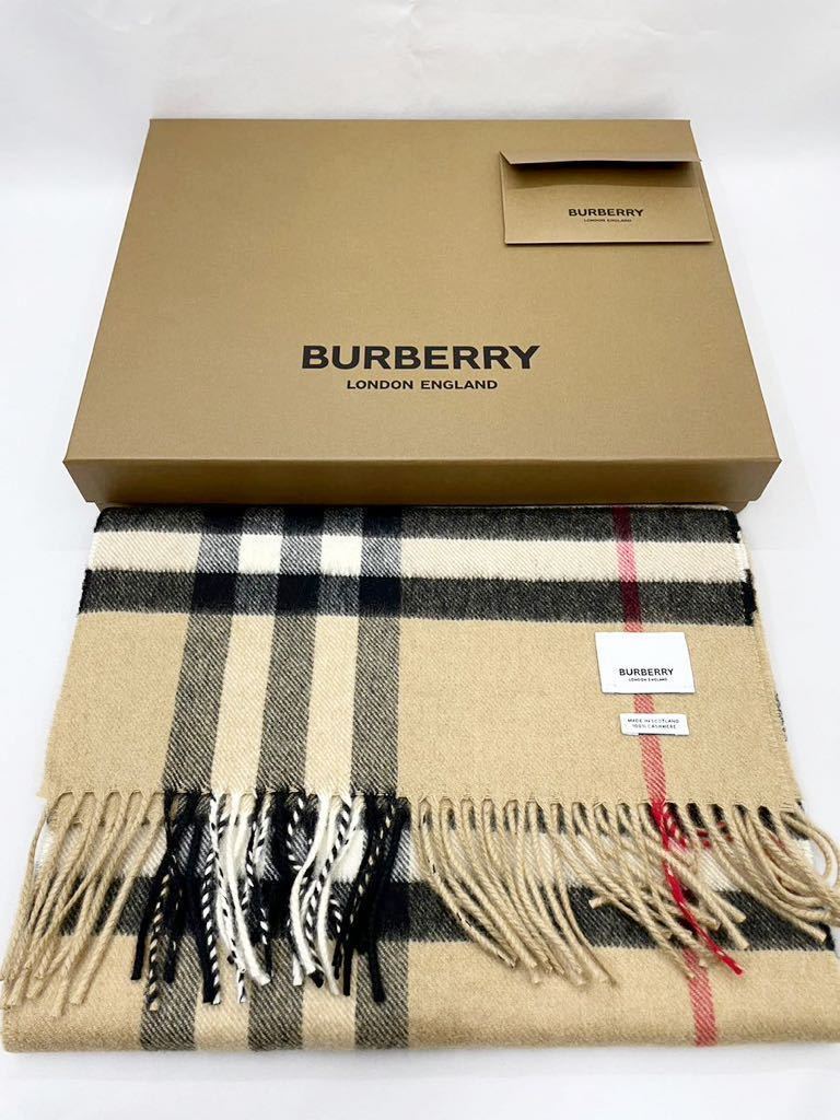 極美品 BURBERRY LONDON バーバリー ロンドン ロングマフラー-