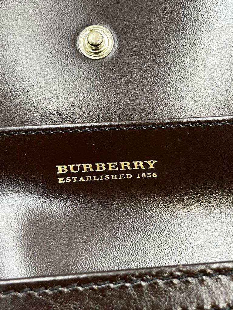  не использовался товар Burberry London длинный кошелек темно-коричневый × проверка PVC кошелек для мелочи . имеется мужской женский ячейка для монет двойной бумажник 